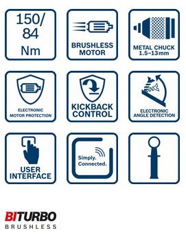 Bosch Akku-Schlagbohrschrauber GSB 18V-150 C BITURBO / SOLO